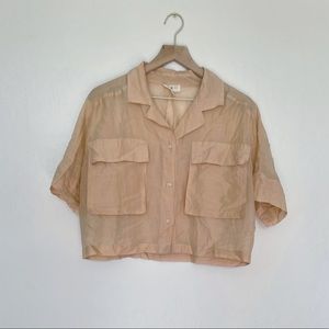Lou & Grey Silk Button Up